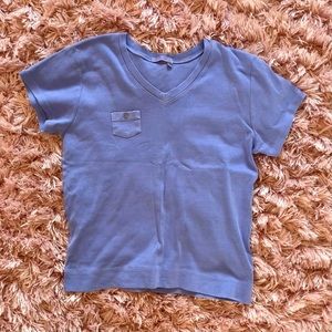 FRESH PRODUCE | Periwinkle 100% Cotton V-Neck Shirt